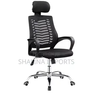 Secretarial Mesh Office Chair With Headrest