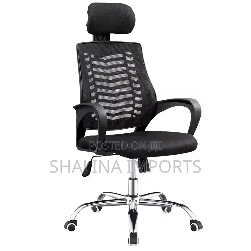 Secretarial Mesh Office Chair With Headrest