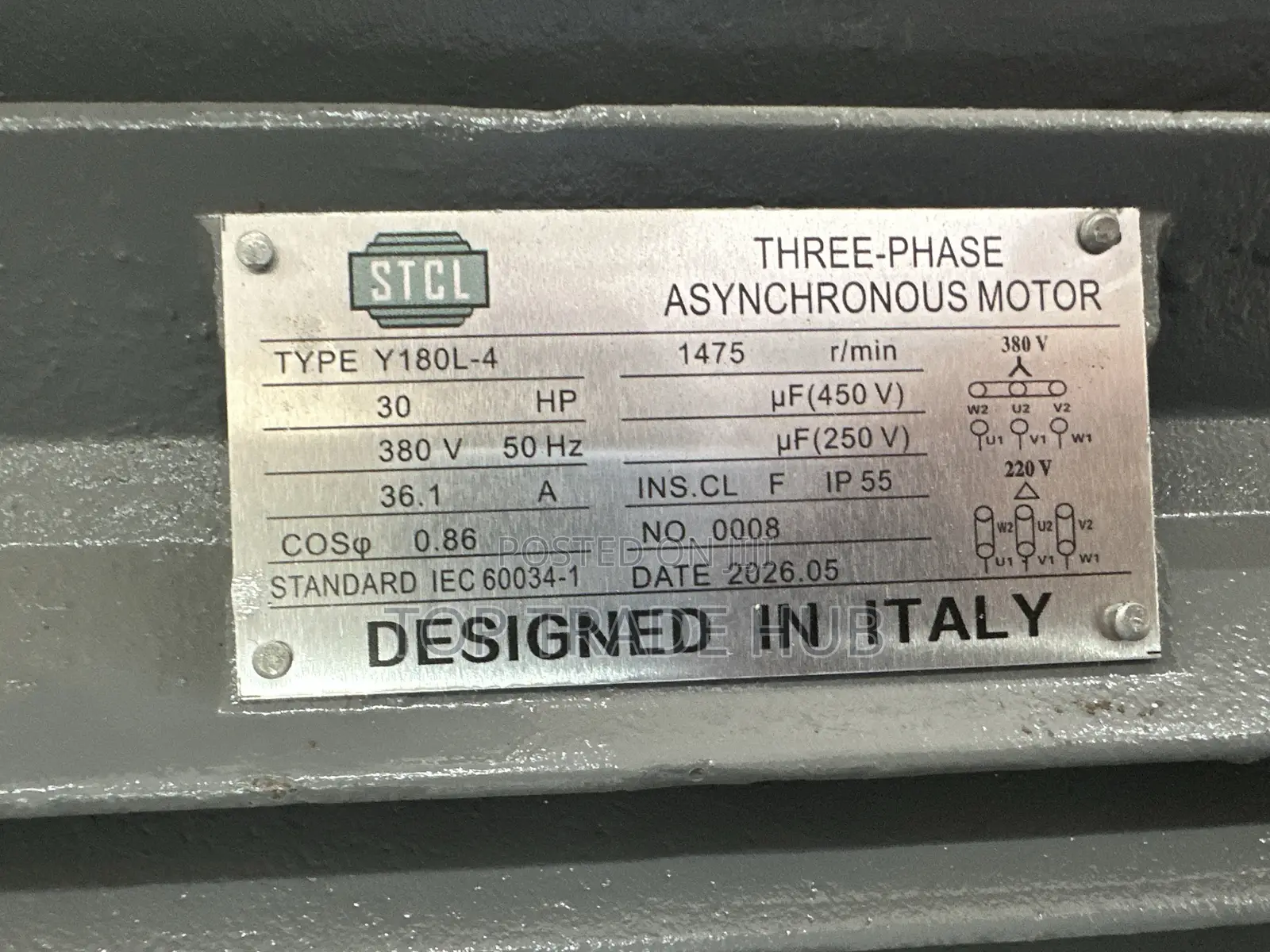STCL Three Phase Asynchronous Electric Motor 30HP LOW SPEED 1475RPM