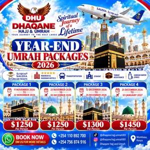 Year-End Umrah Packages 2026 | Flights & 5-Star Hotels