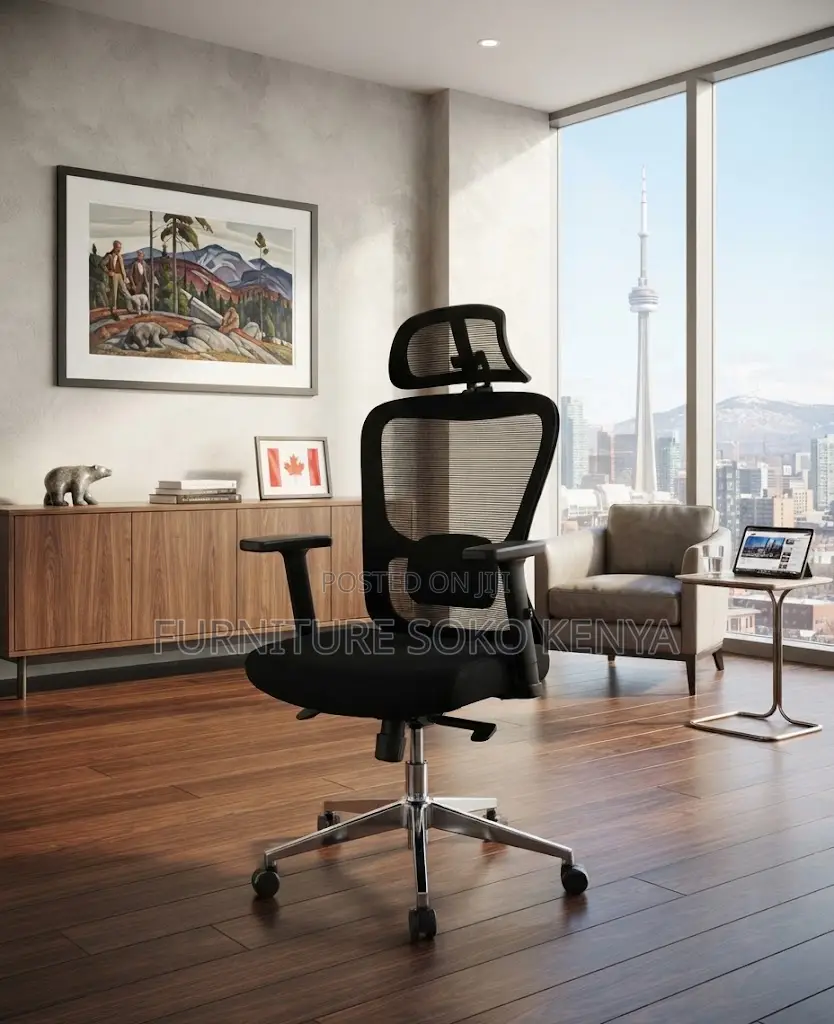 Office Chair; Executive Upholstered Ergonomic Mesh Office Chair