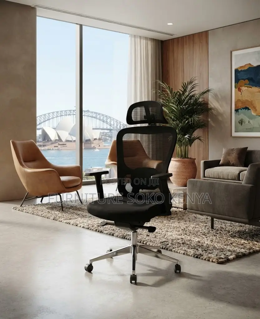 Office Chair; Executive Upholstered Ergonomic Mesh Office Chair