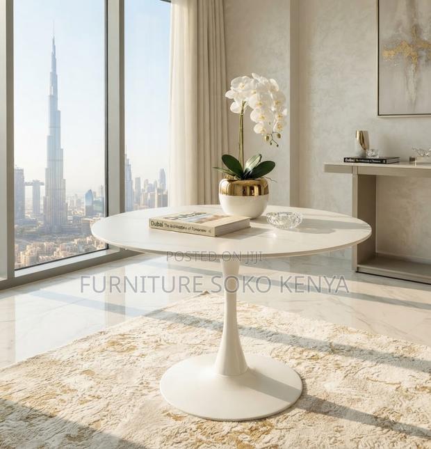 Coffee Table: Mid Century Tinted Marble Accent Table - thumbnail 6