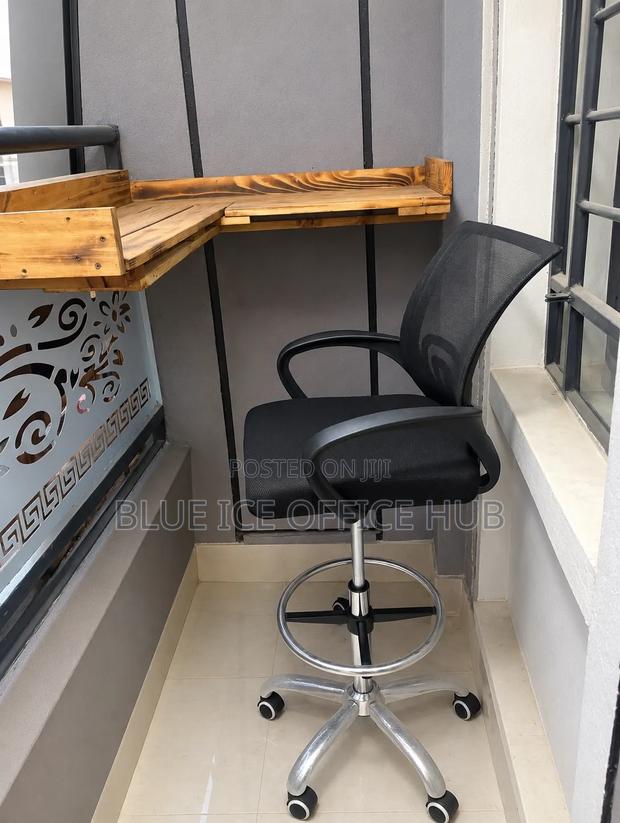 Black Adjustable Bar Stool - thumbnail 7