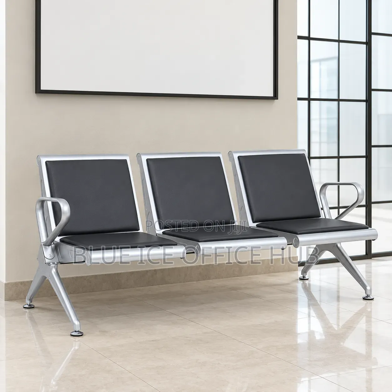 3 Seater Metallic Waiting Bench