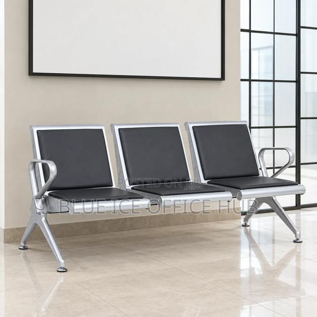 3 Seater Metallic Waiting Bench - thumbnail 10