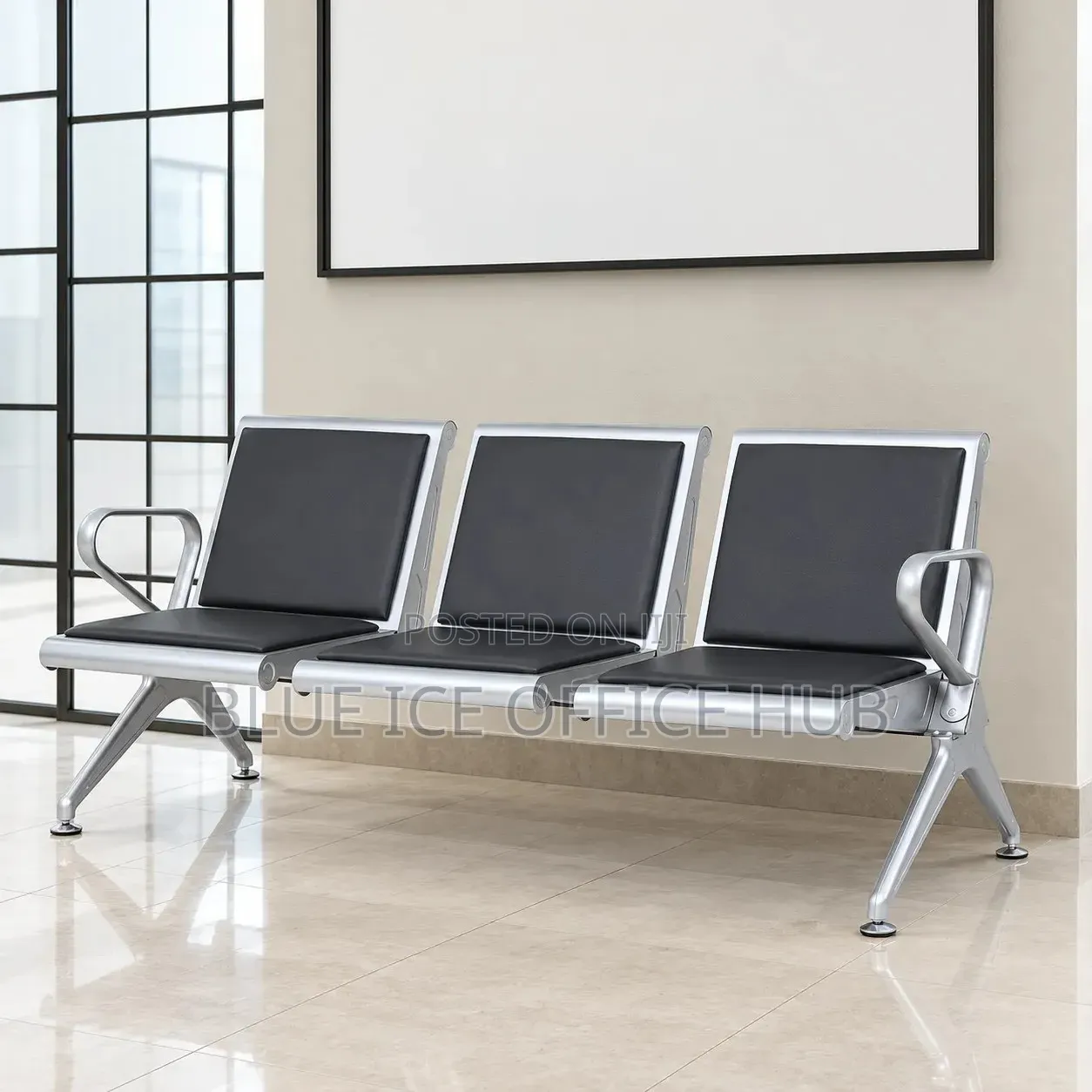 3 Seater Metallic Waiting Bench