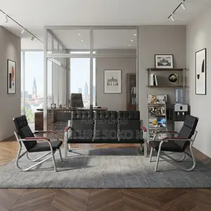 Office Sofa; Office 5-Seater Executive Leather Sofa Set