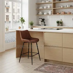 Bar Stool; Upholstered Leather Stool for Home and Restaurant Use