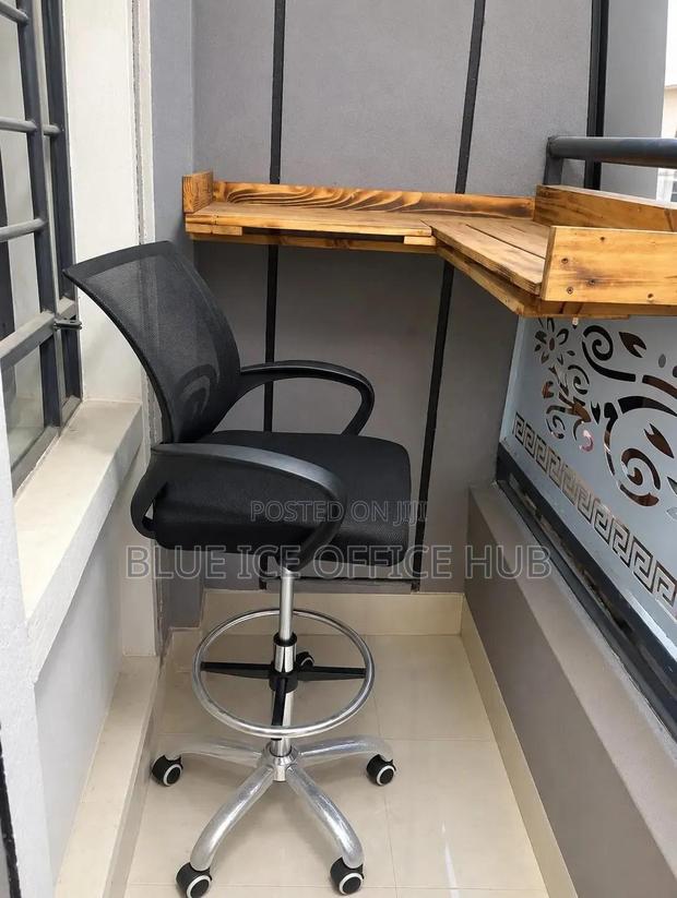 Black Adjustable Bar Stool - main view