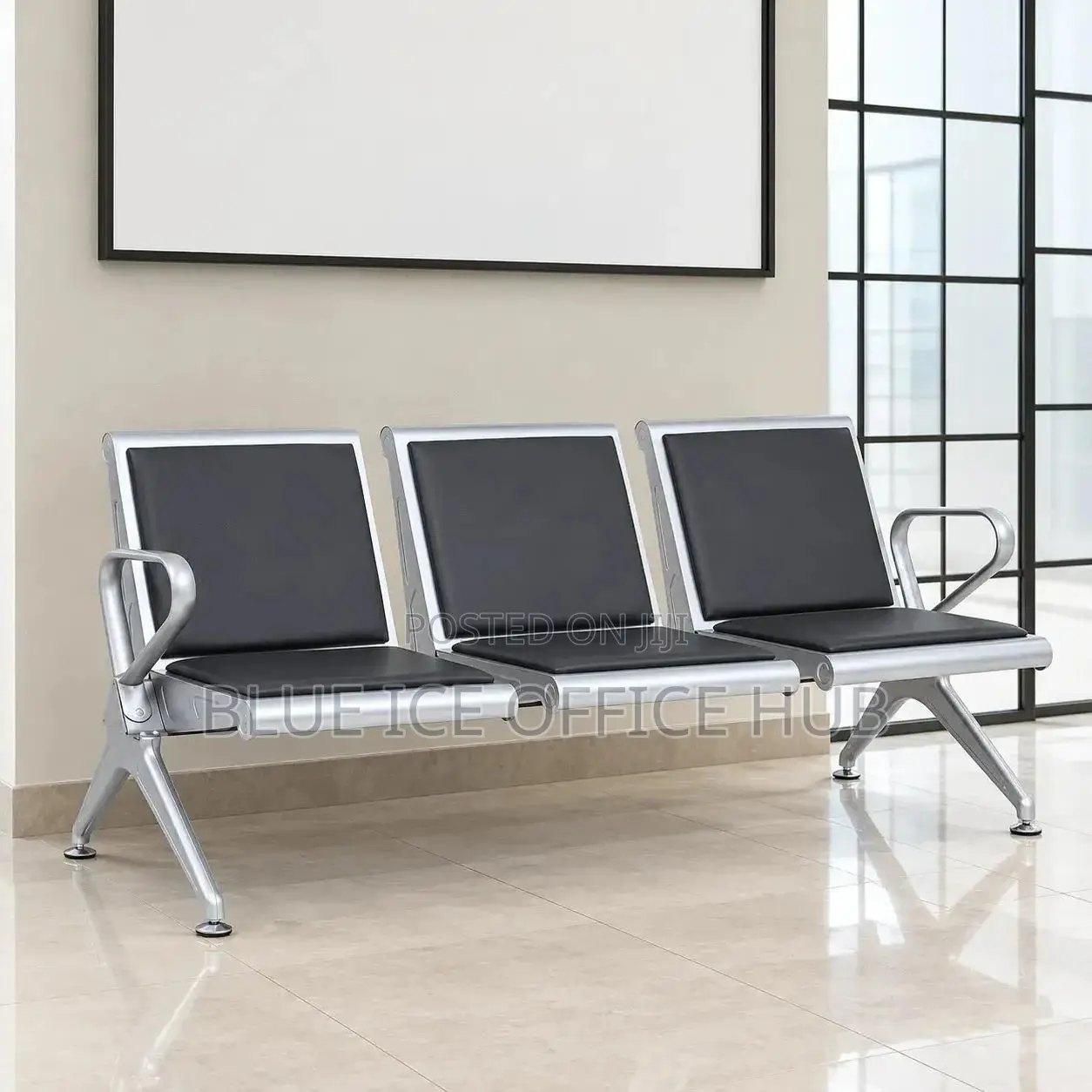 3 Seater Metallic Waiting Bench
