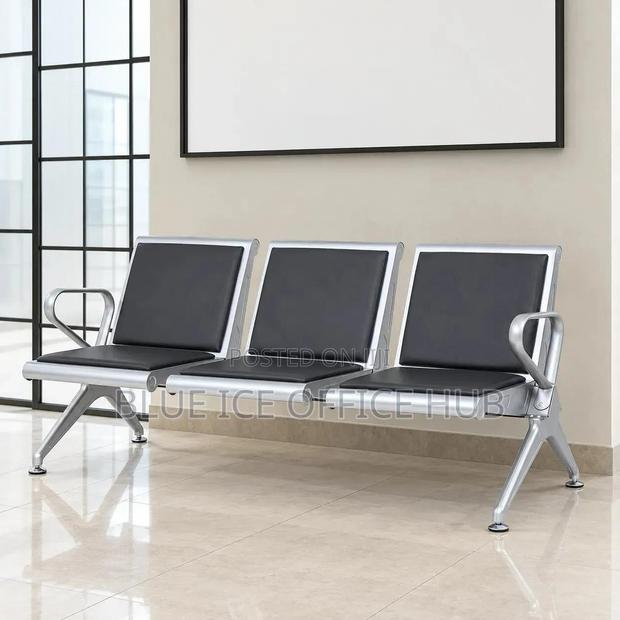 3 Seater Metallic Waiting Bench - thumbnail 5