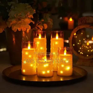 3pc Acrylic LED Fairy Light Candles
