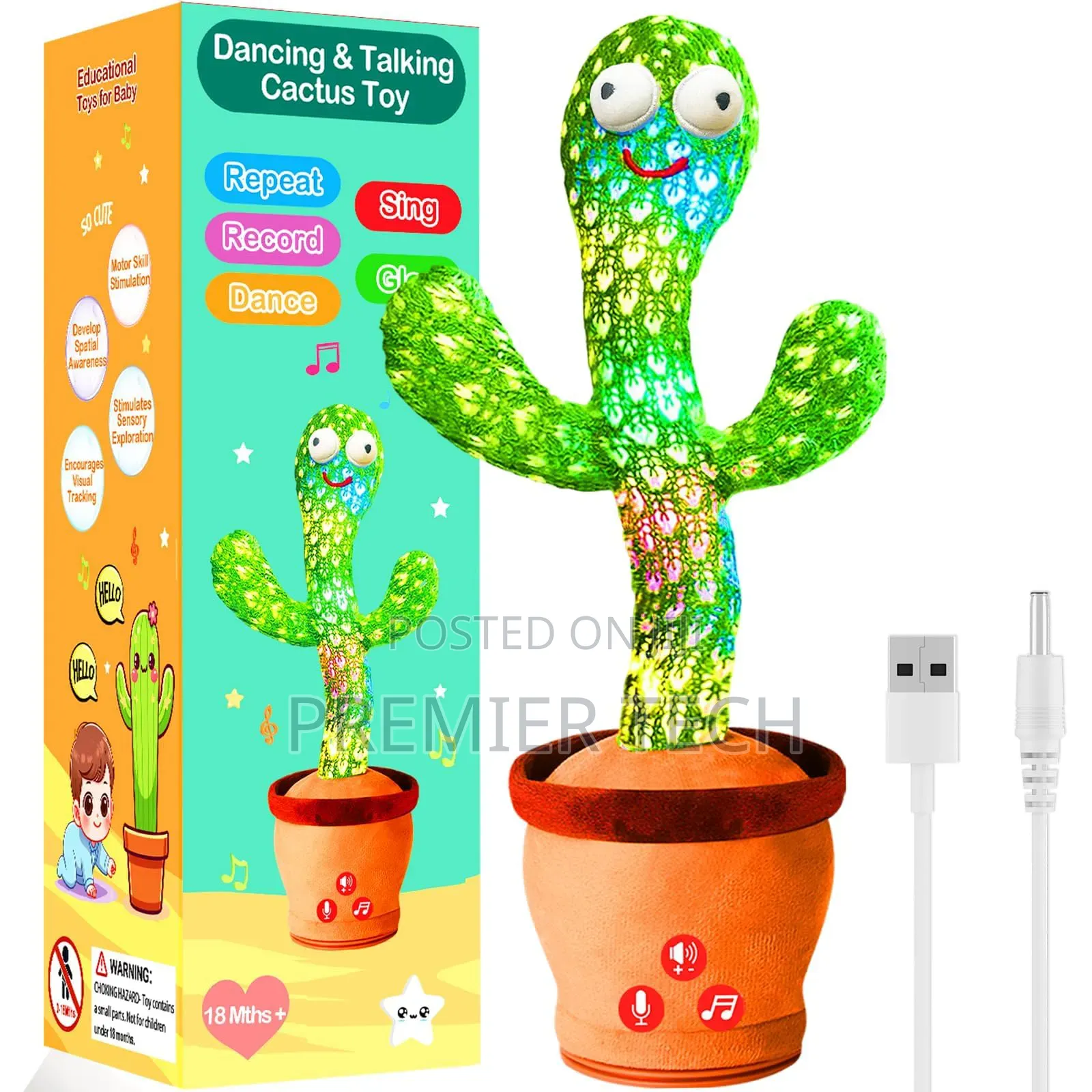 Dancing Cactus ,Rechargeable