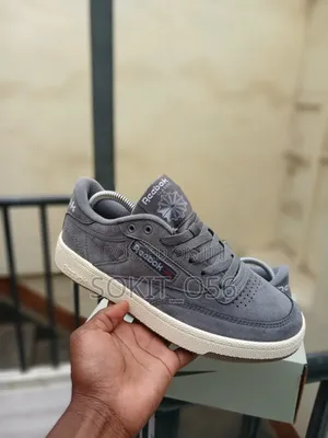 Grey Suede Reebok Club C 85 Casual Sneakers.