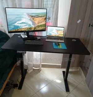 1.2 Black White Adjustable Height Desks