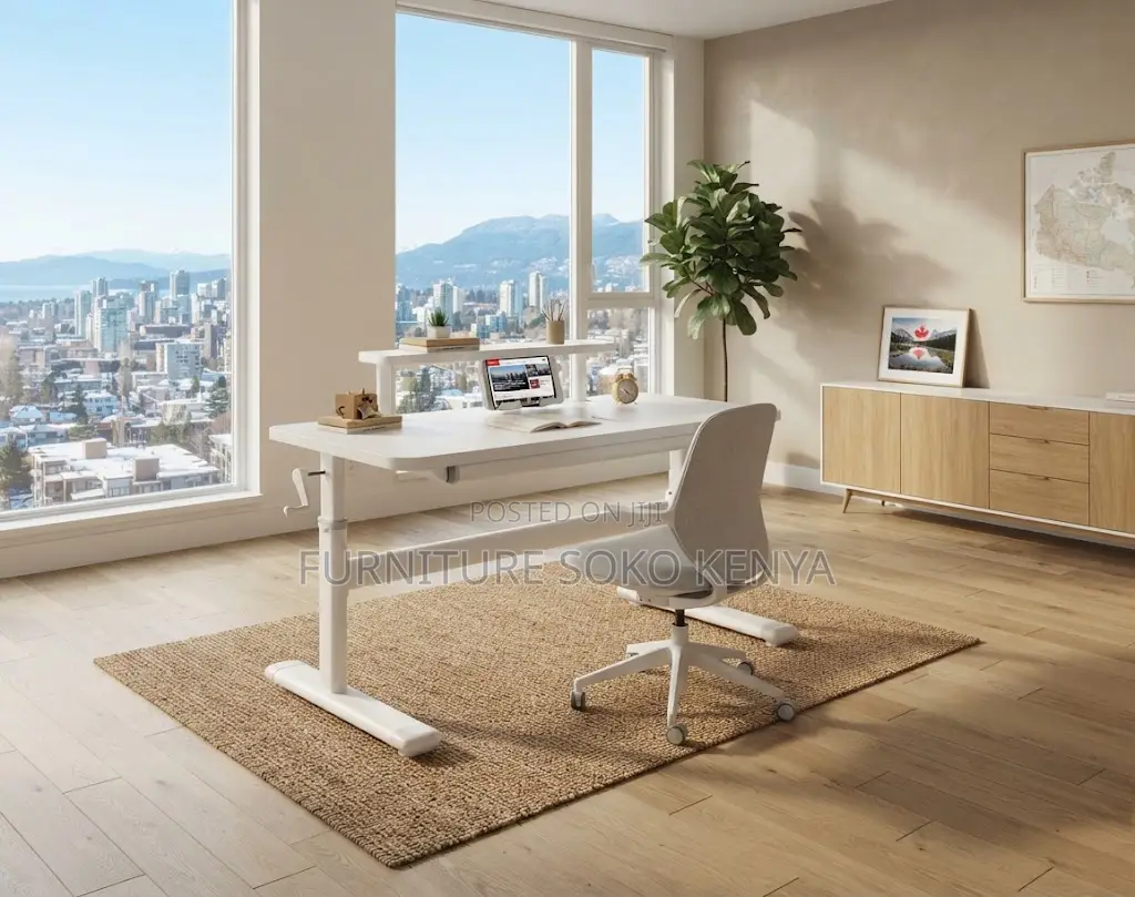 Manual Sit-Stand Desk – Adjustable Home & Office Workstation