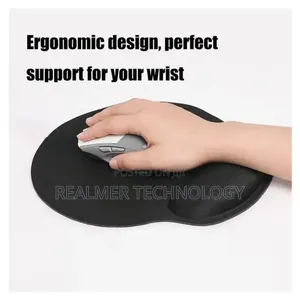 Gel Ergonomic Mouse Pad With Wrist Support – Black