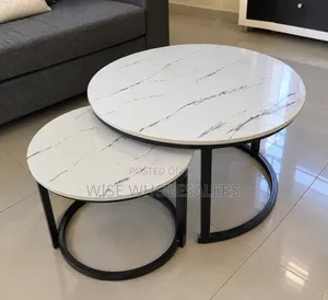 Marble Finish MDF Nesting Coffee Tables