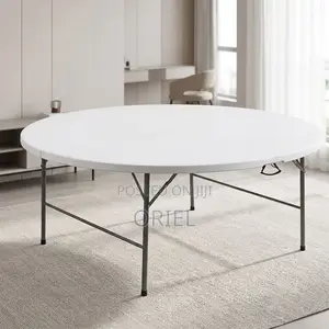 Office Table : 1500MM Round Plastic Table - Foldable