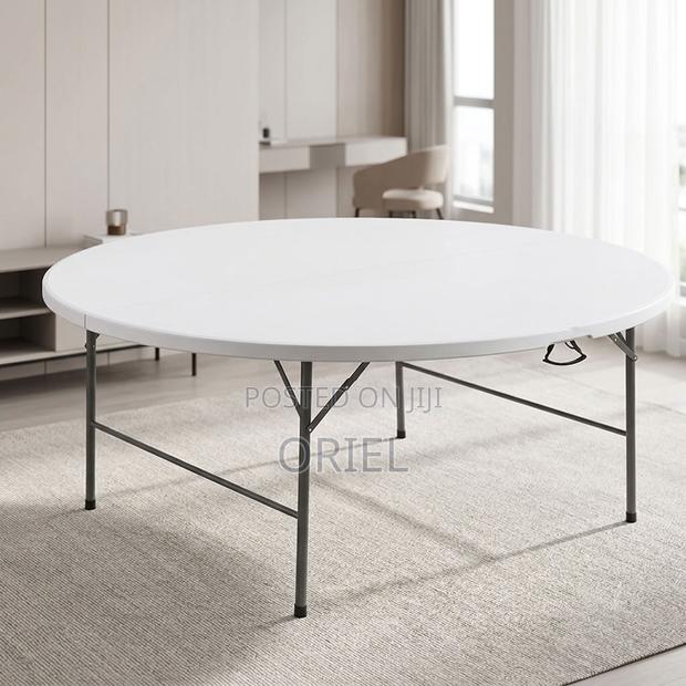 Office Table : 1500MM Round Plastic Table - Foldable - main view
