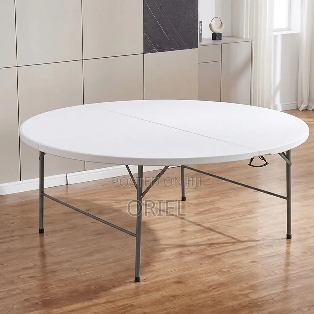 Office Table : 1500MM Round Plastic Table - Foldable