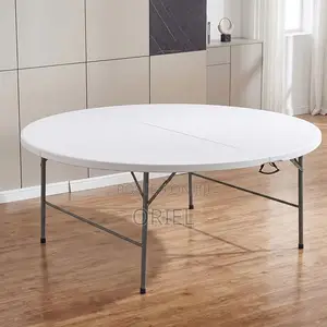 Office Table : 1500MM Round Plastic Table - Foldable