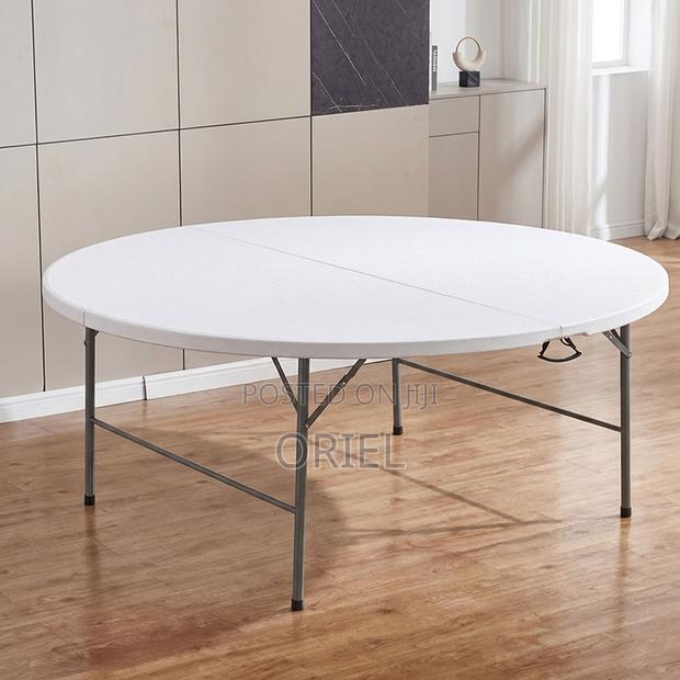 Office Table : 1500MM Round Plastic Table - Foldable - thumbnail 2