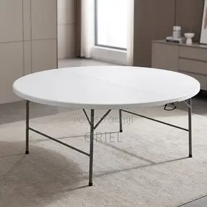 Office Table : 1500MM Round Plastic Table - Foldable