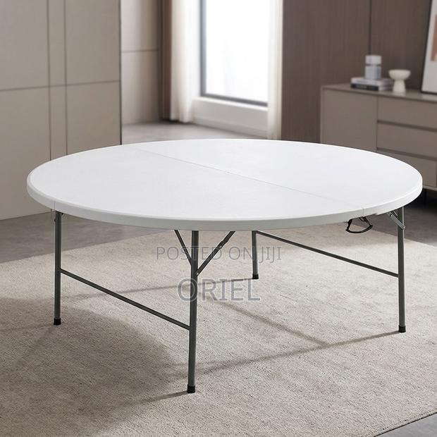 Office Table : 1500MM Round Plastic Table - Foldable - thumbnail 3