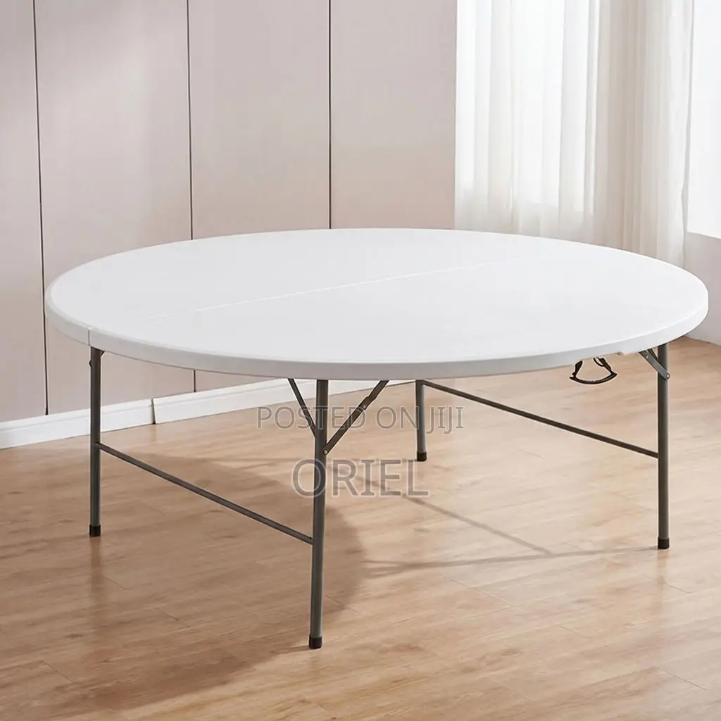 Office Table : 1500MM Round Plastic Table - Foldable