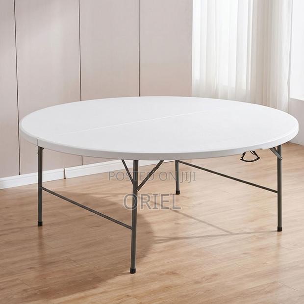 Office Table : 1500MM Round Plastic Table - Foldable - thumbnail 4