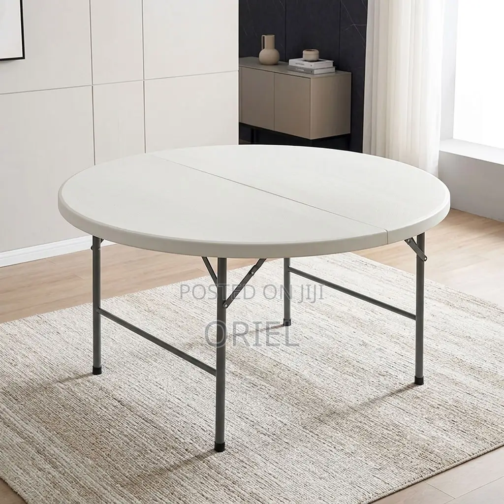 Office Table : 1500MM Round Plastic Table - Foldable