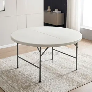 Office Table : 1500MM Round Plastic Table - Foldable