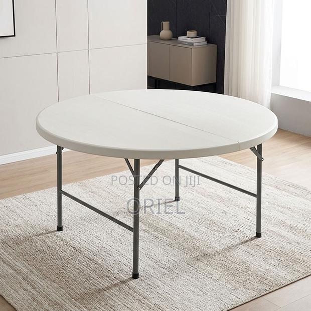 Office Table : 1500MM Round Plastic Table - Foldable - thumbnail 5