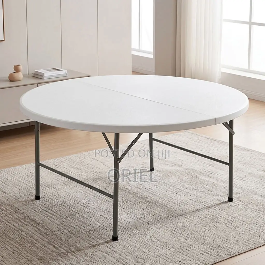 Office Table : 1500MM Round Plastic Table - Foldable