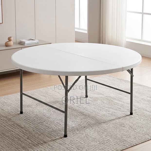 Office Table : 1500MM Round Plastic Table - Foldable - thumbnail 6