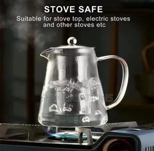 Tea Decanter Heat Resistant Pot , Glass With Stainless Sieve