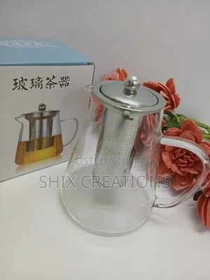 Tea Decanter Heat Resistant Pot , Glass With Stainless Sieve