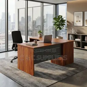 Executive L-Shaped CEO Study Desk-140cm