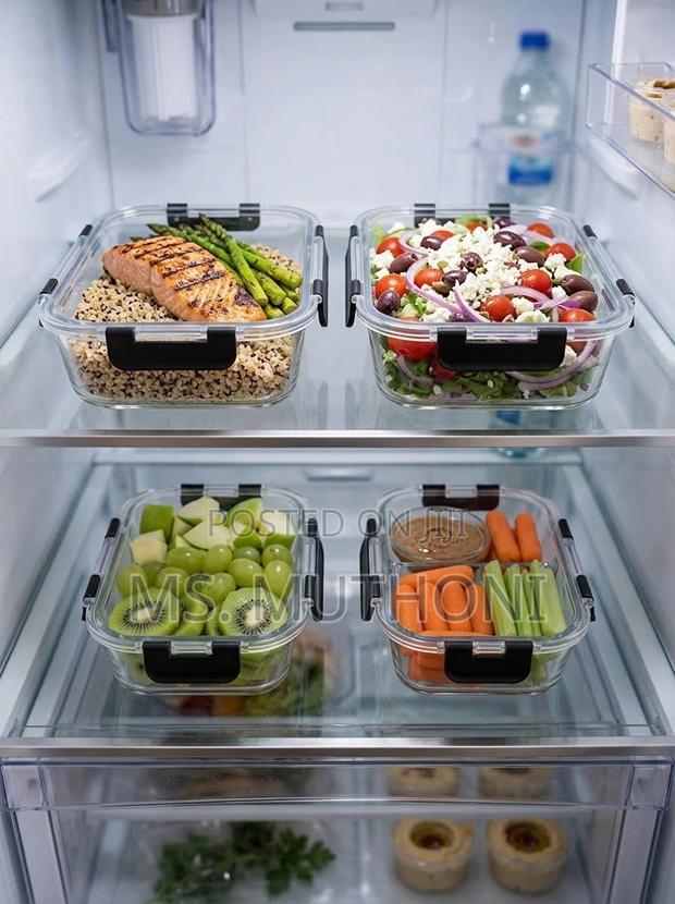 4 PCs Assorted Sizes Borosilicate Glass Snack Storage Sets - thumbnail 2