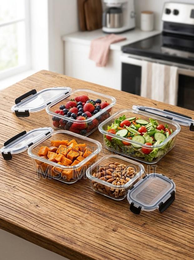 4 PCs Assorted Sizes Borosilicate Glass Snack Storage Sets - main view