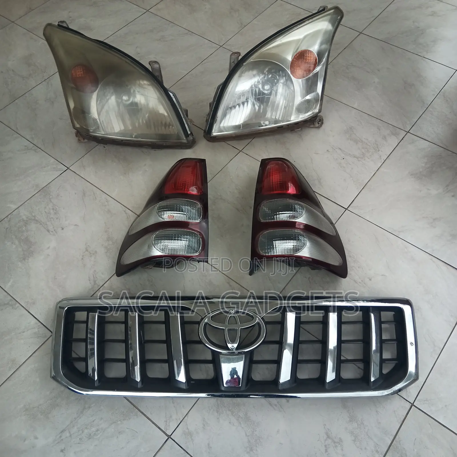 Toyota Prado 120 Headlights + Rear Lights + Front Grill