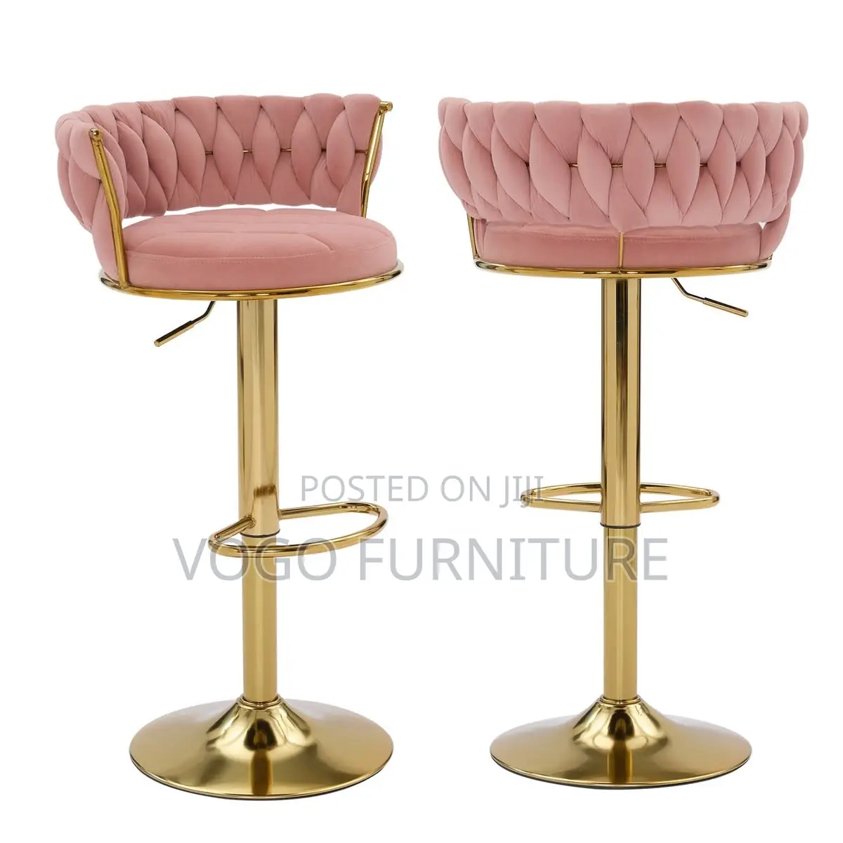 Bar Stool; 360-Degree Swivel Height Adjustable Bar Stool