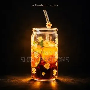 Portable Smoothie Glass Mug With Lid Juice Jar With Lid