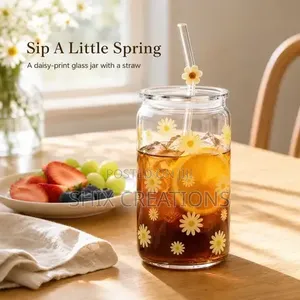 Portable Smoothie Glass Mug With Lid Juice Jar With Lid