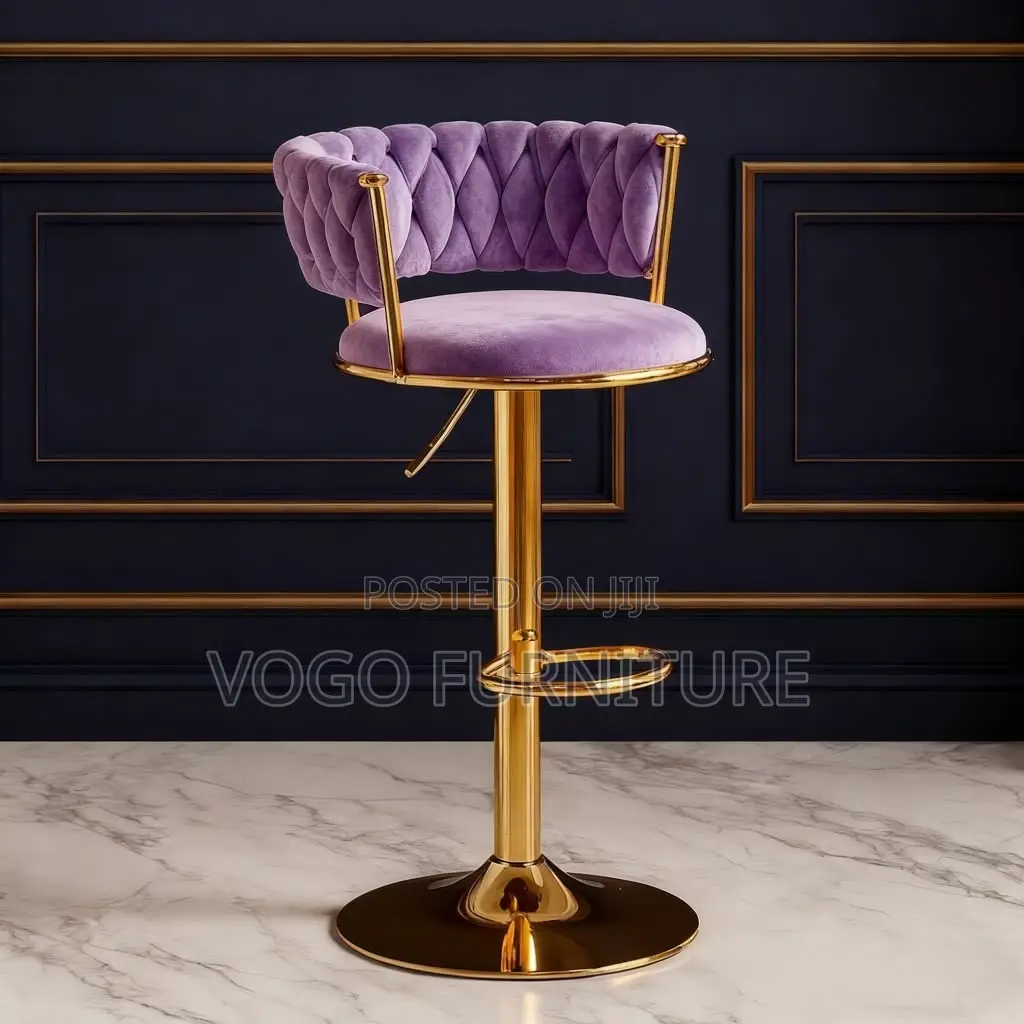 Bar Stool; 360-Degree Swivel Height Adjustable Bar Stool