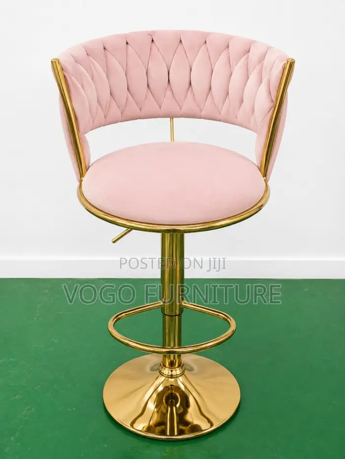 Bar Stool; 360-Degree Swivel Height Adjustable Bar Stool