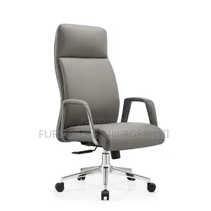 Executive Gray Swivel Office Chair