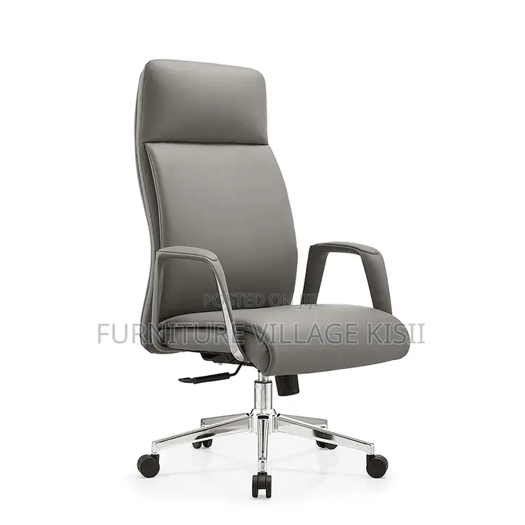 Executive Gray Swivel Office Chair